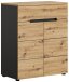 Schuhkommode >Canu< in Basalt Grau / Artisan - 80x94x37cm (BxHxT)