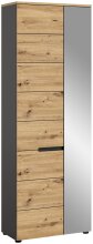 Garderobenschrank >Canu< in Basalt Grau / Artisan -...