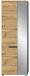Garderobenschrank >Canu< in Basalt Grau / Artisan - 65x190x37cm (BxHxT)