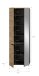 Garderobenschrank >Canu< in Basalt Grau / Artisan - 65x190x37cm (BxHxT)