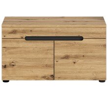 Sitzbank >Canu< in Basalt Grau / Artisan - 80x45x37cm (BxHxT)