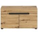 Sitzbank >Canu< in Basalt Grau / Artisan - 80x45x37cm (BxHxT)