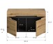 Sitzbank >Canu< in Basalt Grau / Artisan - 80x45x37cm (BxHxT)