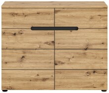Kommode >Canu< in Basalt Grau / Artisan - 100x81x40cm (BxHxT)