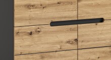 Kommode >Canu< in Basalt Grau / Artisan - 100x81x40cm (BxHxT)