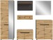 Garderoben-Set >Canu< in Basalt Grau / Artisan - 255x190x37cm (BxHxT)