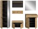 Garderoben-Set >Canu< in Basalt Grau / Artisan - 255x190x37cm (BxHxT)