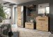 Garderoben-Set >Canu< in Basalt Grau / Artisan - 255x190x37cm (BxHxT)