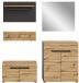 Garderoben-Set >Canu< in Basalt Grau / Artisan - 175x180x37cm (BxHxT)