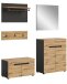 Garderoben-Set >Canu< in Basalt Grau / Artisan - 175x180x37cm (BxHxT)