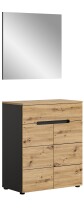 Garderoben-Set >Canu< in Basalt Grau / Artisan -...