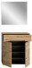 Garderoben-Set >Canu< in Basalt Grau / Artisan - 80x190x37cm (BxHxT)