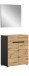 Garderoben-Set >Canu< in Basalt Grau / Artisan - 80x190x37cm (BxHxT)