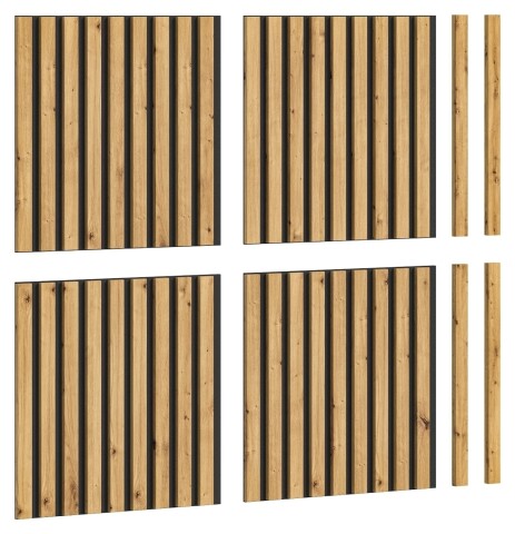 Schallschutzpaneel >Silence< in Anthrazit / Artisan Eiche - 40x40x2 (BxHxT)