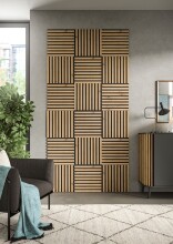 Schallschutzpaneel >Silence< in Anthrazit / Artisan Eiche - 40x40x2 (BxHxT)