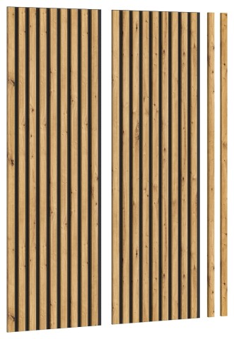 Schallschutzpaneel >Silence< in Anthrazit / Artisan Eiche - 40x120x2 (BxHxT)