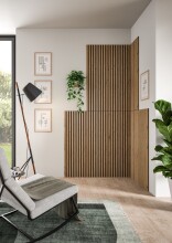 Schallschutzpaneel >Silence< in Anthrazit / Artisan Eiche - 40x120x2 (BxHxT)