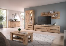 Wandboard >Woody< in Nox Oak - 160x60x20cm (BxHxT)