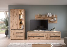 Wandboard >Woody< in Nox Oak - 160x60x20cm (BxHxT)