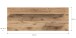 Wandboard >Woody< in Nox Oak - 160x60x20cm (BxHxT)