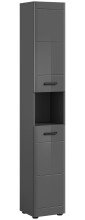 Hochschrank >Soft< in Grau Hochglanz - 30x180x30cm...