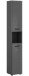 Hochschrank >Soft< in Grau Hochglanz - 30x180x30cm (BxHxT)