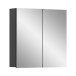 Badezimmerspiegelschrank >Soft< in Grau - 60x60x15cm (BxHxT)