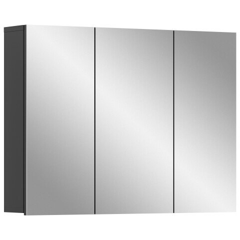 Badezimmerspiegelschrank >Soft< in Grau - 80x60x15cm (BxHxT)