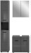 Badezimmer-Set >Soft< in Grau Hochglanz - 105x190x34cm (BxHxT)