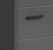 Badezimmer-Set >Soft< in Grau Hochglanz - 125x190x34cm (BxHxT)