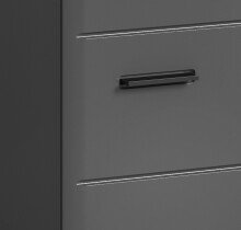 Badezimmer-Set >Soft< in Grau Hochglanz - 60x190x34cm (BxHxT)