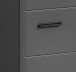 Badezimmer-Set >Soft< in Grau Hochglanz - 60x190x34cm (BxHxT)