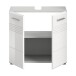 Waschbeckenunterschrank >Copa< in Hellgrau / Weiß Hochglanz - 60x56x32cm (BxHxT)
