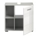 Waschbeckenunterschrank >Copa< in Hellgrau / Weiß Hochglanz - 60x56x32cm (BxHxT)