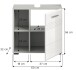 Waschbeckenunterschrank >Copa< in Hellgrau / Weiß Hochglanz - 60x56x32cm (BxHxT)