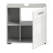 Waschbeckenunterschrank >Copa< in Hellgrau / Weiß Hochglanz - 60x56x32cm (BxHxT)