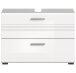 Waschbeckenunterschrank >Copa< in Hellgrau / Weiß Hochglanz - 80x56x32cm (BxHxT)