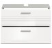 Waschbeckenunterschrank >Copa< in Hellgrau / Weiß Hochglanz - 80x56x32cm (BxHxT)