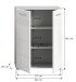 Midischrank >Copa< in Hellgrau / Weiß Hochglanz - 60x80x30cm (BxHxT)