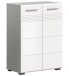 Midischrank >Copa< in Hellgrau / Weiß Hochglanz - 60x80x30cm (BxHxT)