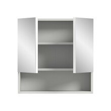 Badezimmerspiegelschrank >Copa< in Hellgrau - 55x55x17cm (BxHxT)