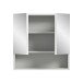 Badezimmerspiegelschrank >Copa< in Hellgrau - 55x55x17cm (BxHxT)