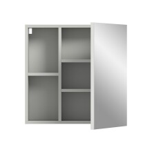 Badezimmerspiegelschrank >Copa< in Hellgrau - 55x55x17cm (BxHxT)