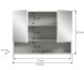 Badezimmerspiegelschrank >Copa< in Hellgrau - 74x55x17cm (BxHxT)