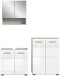 Badezimmer-Set >Copa< in Hellgrau / Weiß Hochglanz - 135x190x32cm (BxHxT)