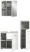 Badezimmer-Set >Copa< in Hellgrau / Weiß Hochglanz - 105x190x32cm (BxHxT)