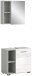 Badezimmer-Set >Copa< in Hellgrau / Weiß Hochglanz - 60x190x32cm (BxHxT)