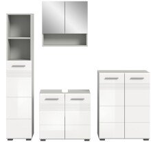 Badezimmer-Set >Copa< in Hellgrau / Weiß...