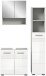 Badezimmer-Set >Copa< in Hellgrau / Weiß Hochglanz - 105x190x32cm (BxHxT)