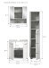 Badezimmer-Set >Copa< in Hellgrau / Weiß Hochglanz - 105x190x32cm (BxHxT)